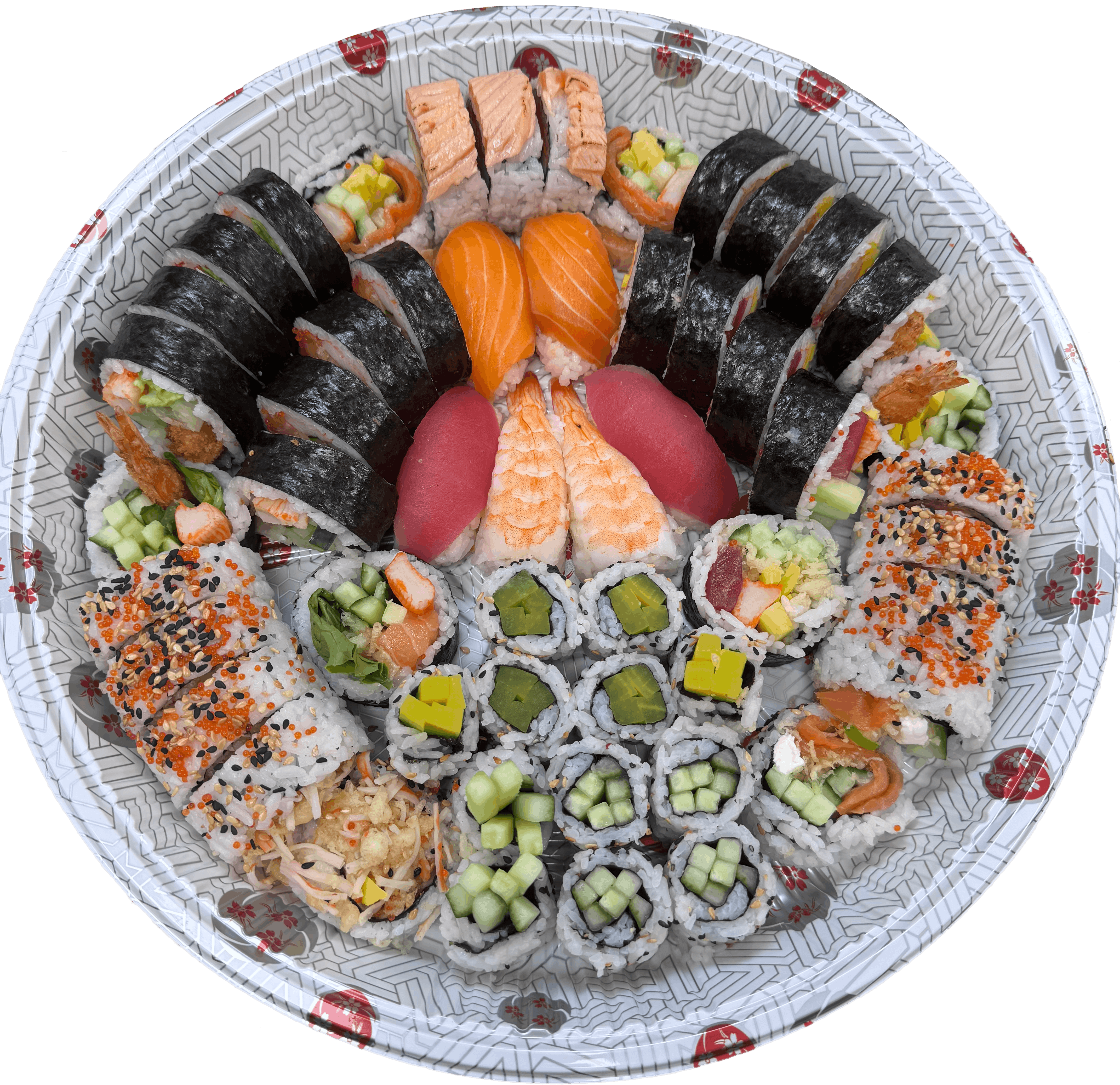 Plateau famille 80 morceaux — assortiment de sushis et nigiri